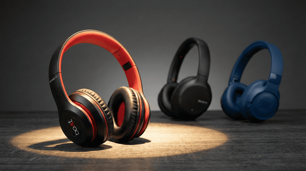 boAt Headphone with Competitors in the background